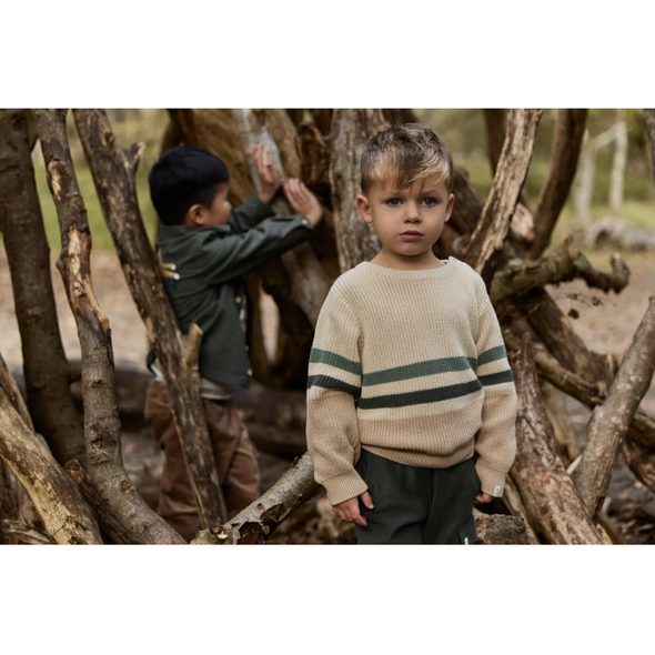 LITTLE DUTCH SVETŘÍK PLETENÝ WARM TAUPE VEL. 86 - KABÁTKY, MIKINKY - PRO DĚTI