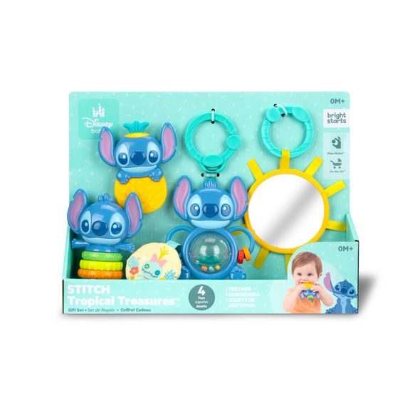 BRIGHT STARTS SADA DÁRKOVÁ MULTISENZORICKÁ STITCH TROPICAL TREASURES™, 3M+ - SENZORICKÉ HRAČKY - PRO DĚTI