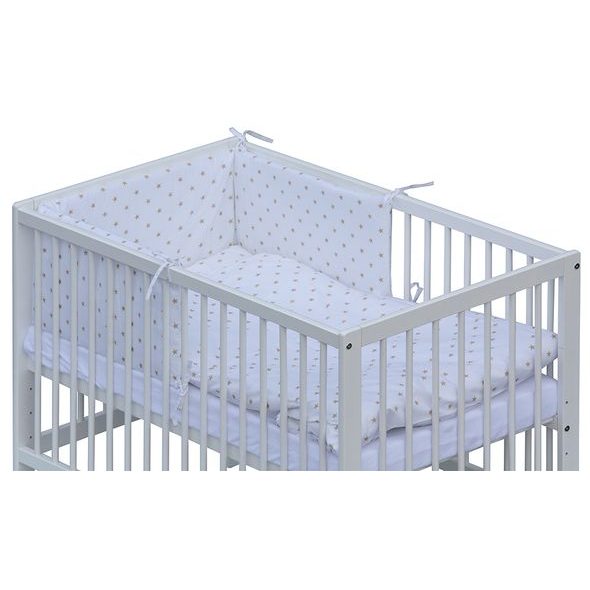 SCARLETT POSTÝLKA 120X60CM S KOMPLETNÍ VÝBAVOU HVĚZDIČKA BÉŽOVÁ - DŘEVĚNÉ POSTÝLKY - SPINKÁNÍ