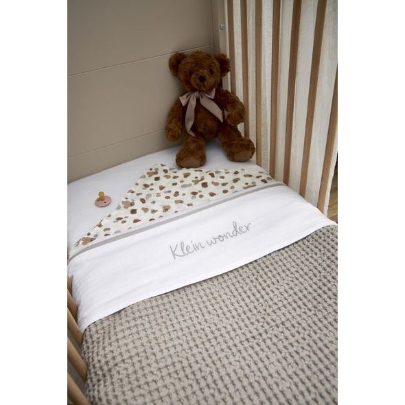 MEYCO DEKA DO POSTÝLKY WAFFLE TEDDY FLEECE - GREIGE - DĚTSKÉ DEKY PRO MIMINKA - SPINKÁNÍ