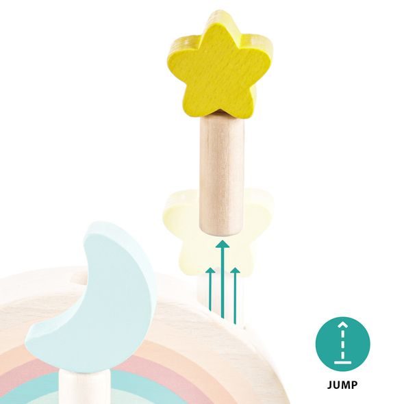 ZOPA DŘEVĚNÁ VYSKAKOVACÍ HRAČKA - MOTORICKÉ A HRY - PRO DĚTI