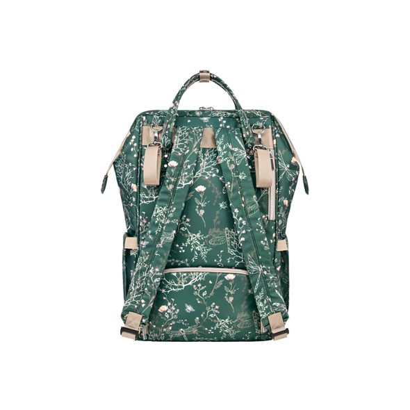 KIKKABOO PŘEBALOVACÍ BATOH SIENA LUXE SECRET GARDEN DEEP GREEN - PŘEBALOVACÍ BATOHY - KOČÁRKY A PŘÍSLUŠENSTVÍ