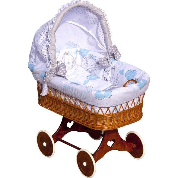 SCARLETT PROUTĚNÝ KOŠÍK NA MIMINKO S BOUDIČKOU SCARLETT GUSTO MODRÁ - KOŠÍKY A KOLÉBKY - SPINKÁNÍ