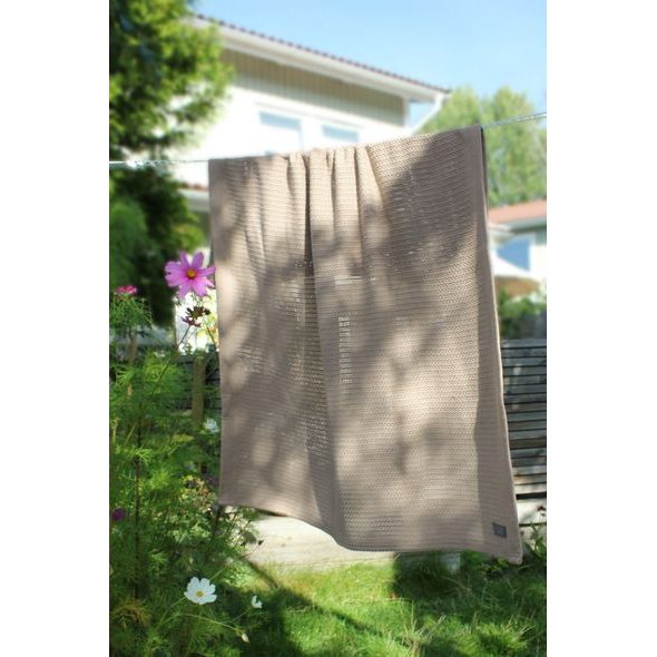 VINTER & BLOOM DEKA SOFT GRID ORGANIC PEBBLE GREIGE - DĚTSKÉ DEKY PRO MIMINKA - SPINKÁNÍ