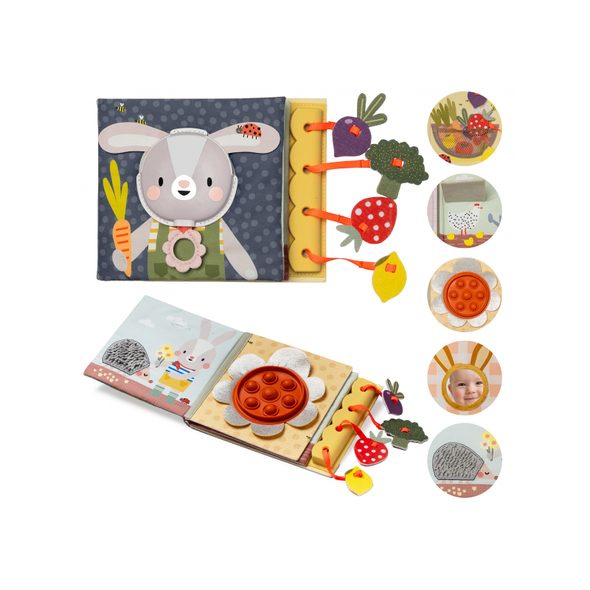 TAF TOYS KNÍŽKA S AKTIVITAMI GARDEN MY 1ST BUSY BOOK - KNÍŽKY PRO NEJMENŠÍ - PRO DĚTI