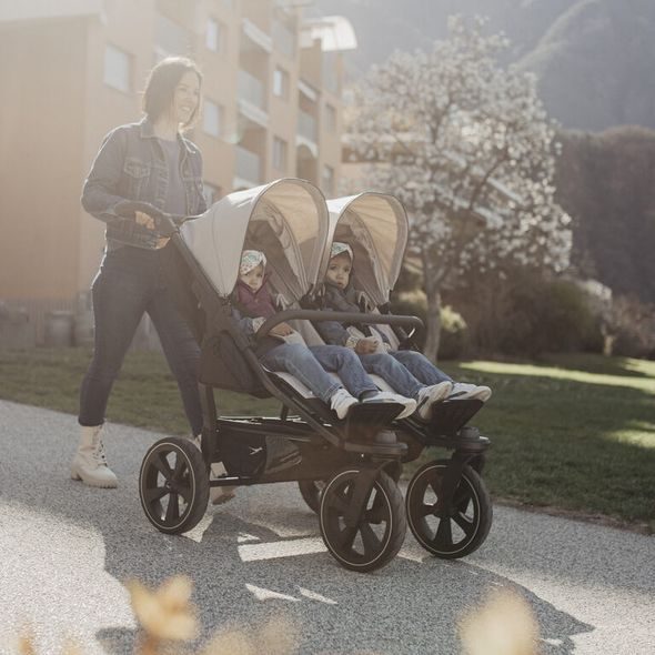TFK TFK SET DUO2 FRAME 2025 - AIR CHAMBER WHEEL + CARRYCOT PREM. GREY - KOČÁRKY PRO DVOJČATA - KOČÁRKY A PŘÍSLUŠENSTVÍ