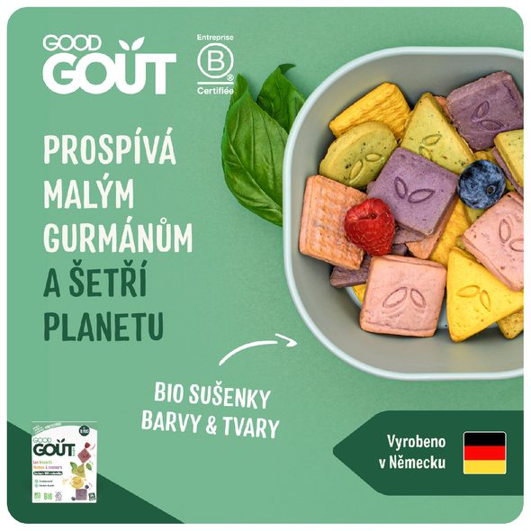 GOOD GOUT BIO SUŠENKY BARVY&TVARY 80G - EXPIRACE 11.10.2026 - TYČINKY/SUŠENKY - KRMENÍ