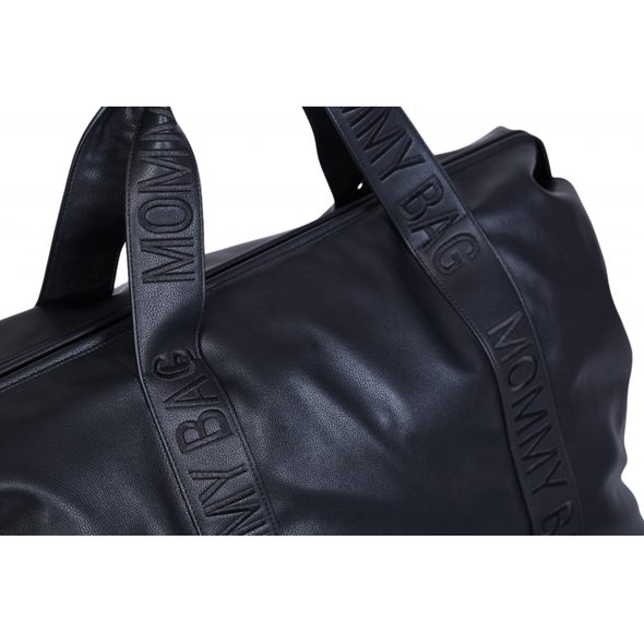 CHILDHOME PŘEBALOVACÍ TAŠKA MOMMY BAG SIGNATURE VEGAN LEATHER BLACK - PŘEBALOVACÍ TAŠKY - KOČÁRKY A PŘÍSLUŠENSTVÍ