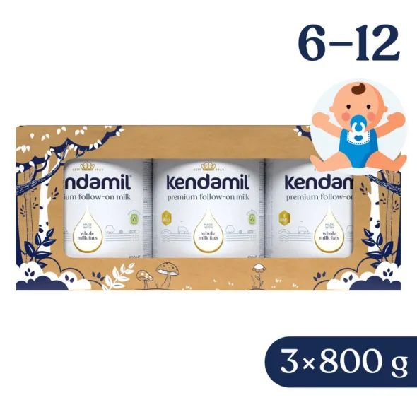 KENDAMIL PREMIUM 2 HMO+ (3× 800 G), POHÁDKOVÉ BALENÍ S DIVADLEM O TŘECH PRASÁTKÁCH - KOJENECKÁ MLÉKA - KRMENÍ
