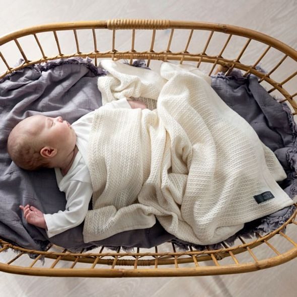 VINTER & BLOOM DEKA SOFT GRID ORGANIC PEARL WHITE - DĚTSKÉ DEKY PRO MIMINKA - SPINKÁNÍ