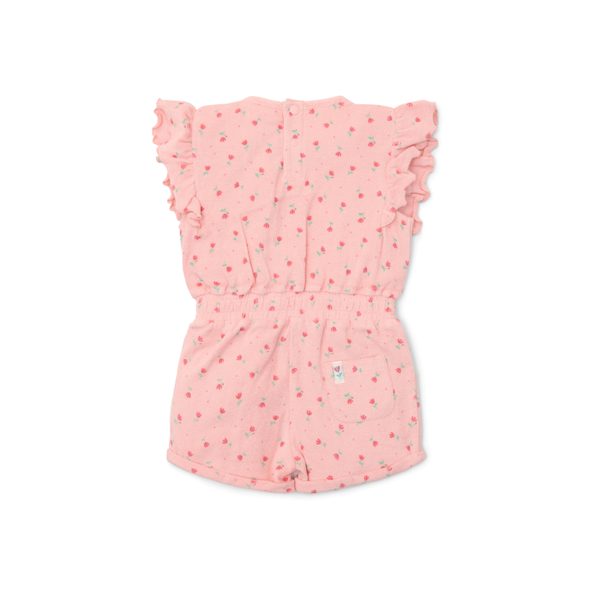 LITTLE DUTCH OVERAL LETNÍ SUNNY FLOWERS BLUSH PINK VEL. 86/92 - OVERALY - PRO DĚTI