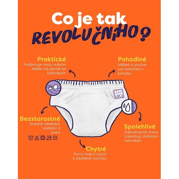BAMBINO MIO REVOLUČNÍ UČÍCÍ PLENKY 3-4 ROKY 5 BALENÍ, BOLD - PLENKOVÉ KALHOTKY - PŘEBALOVÁNÍ
