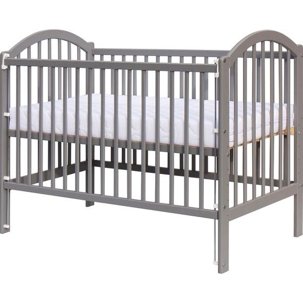 SCARLETT DĚTSKÁ POSTÝLKA SCARLETT ALENKA - ŠEDÁ (BOROVICE) - STAHOVACÍ BOČNICE - 120 X 60 CM - DŘEVĚNÉ POSTÝLKY - SPINKÁNÍ