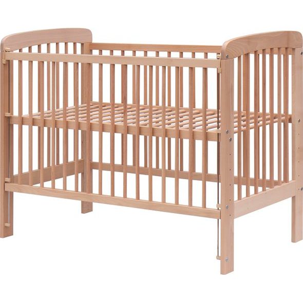 SCARLETT DĚTSKÁ POSTÝLKA SE STAHOVACÍM BOKEM MÍŠA (BUK) PŘÍRODNÍ 120X60CM - DŘEVĚNÉ POSTÝLKY - SPINKÁNÍ