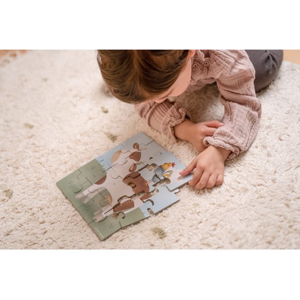 LITTLE DUTCH PUZZLE 4V1 FARMA - STAVEBNICE A PUZZLE - PRO DĚTI