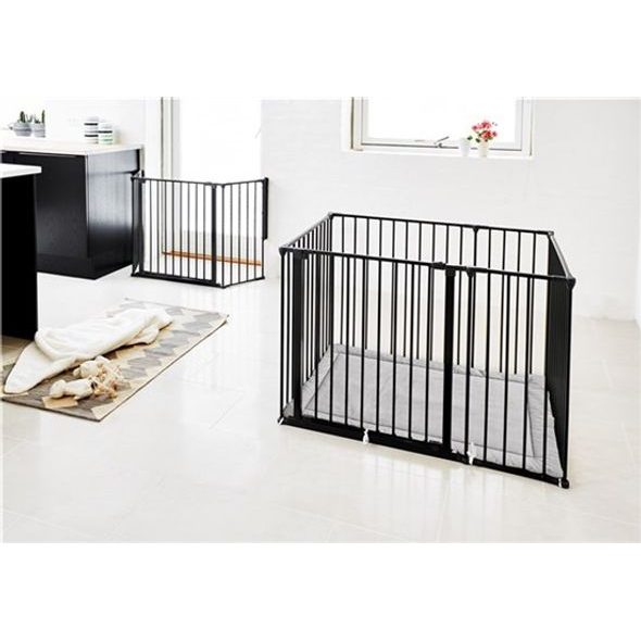 BABYDAN DĚTSKÁ OHRÁDKA SQUARE PLAYPEN ČERNÁ S MATRACÍ - OHRÁDKY - KOUPÁNÍ A ZDRAVÍ