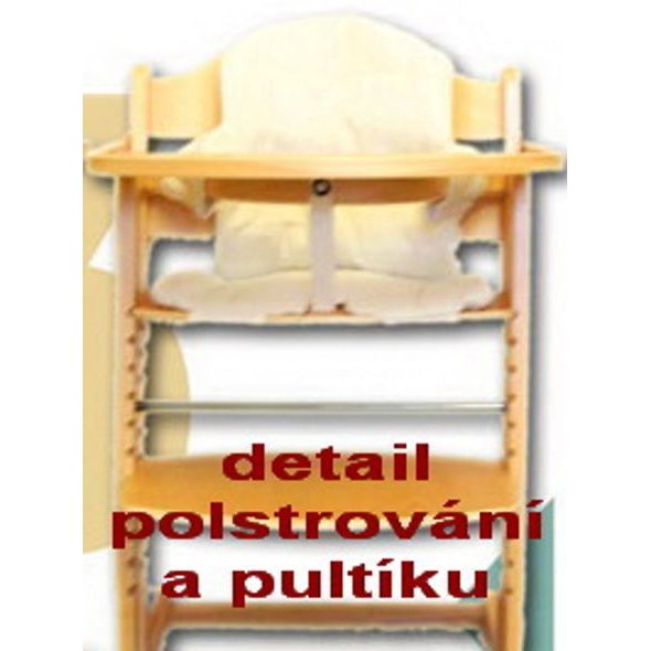 H3 ROSTOUCÍ DŘEVĚNÁ ŽIDLIČKA CARLO SET/ CAYA SET VČETNĚ POLSTROVÁNÍ A PULTU - KOMPLETNÍ POKOJÍČKY - SPINKÁNÍ