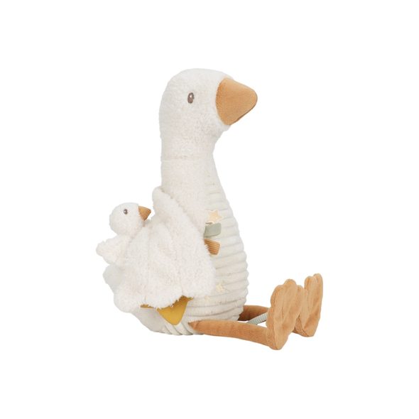 LITTLE DUTCH HUSA PLYŠOVÁ S AKTIVITAMI NEWBORN NATURALS - FARMA - PRO DĚTI