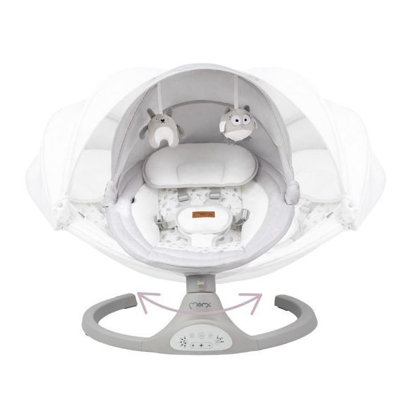 MOMI ELEKTRICKÁ HOUPAČKA KENANI SVĚTLE ŠEDÁ - LEHÁTKA A HOUPADLA - SPINKÁNÍ