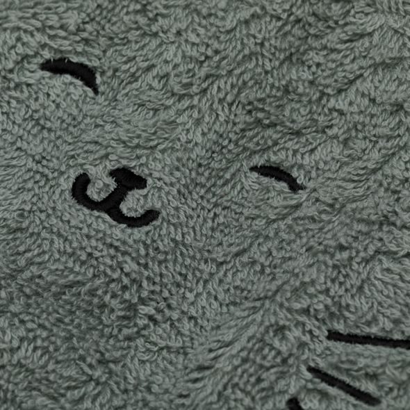 FILLIKID OSUŠKA S KAPUCÍ ANIMAL CAT GREEN 75X75CM - OSUŠKY A DĚTSKÉ ŽUPANY - KOUPÁNÍ A ZDRAVÍ