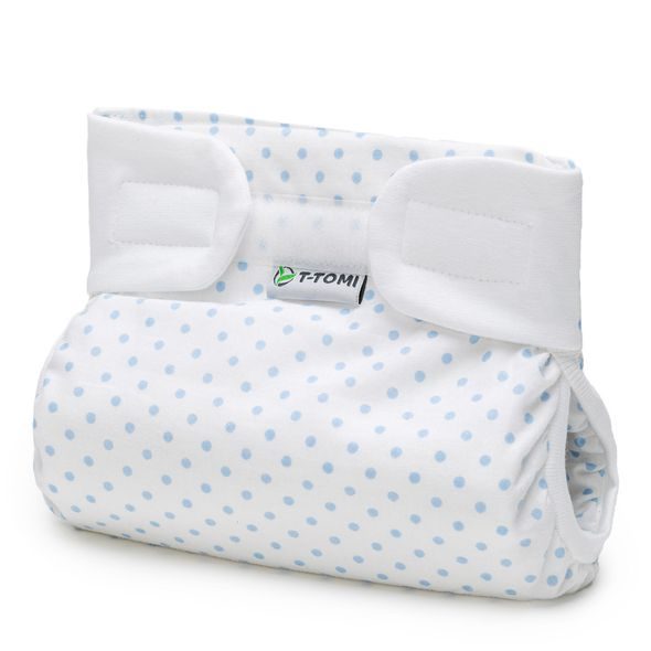 T-TOMI ORTOPEDICKÉ ABDUKČNÍ KALHOTKY - SUCHÝ ZIP BLUE DOTS (3-6KG) - PLENKOVÉ KALHOTKY - PŘEBALOVÁNÍ
