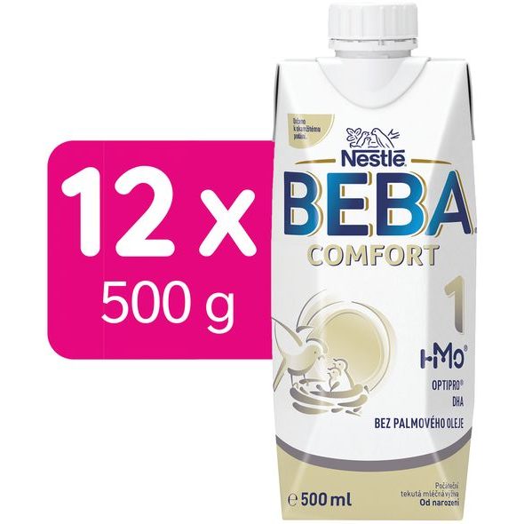 BEBA 12X COMFORT 1 NEW (500ML) - KOJENECKÁ MLÉKA - KRMENÍ