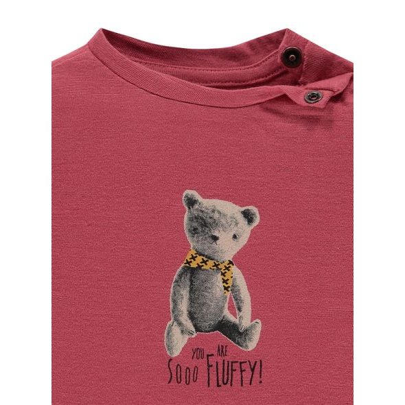 NOPPIES LONGSLEEVE CHEVIOT GARNET ROSE - TRIČKA KRÁTKÝ / DLOUHÝ RUKÁV - PRO DĚTI