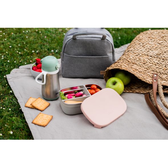 BEABA SVAČINOVÝ BOX NEREZ VELVET GREY / DUSTY ROSE - KRABIČKY NA SVAČINU - KRMENÍ