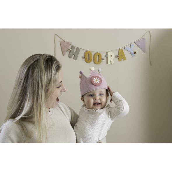 LITTLE DUTCH NAROZENINOVÁ KORUNKA S ČÍSLY PINK - HRAČKY PRO DĚTI - PRO DĚTI