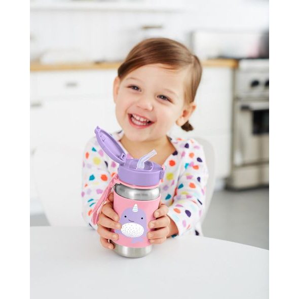 SKIP HOP ZOO LÁHEV NA VODU NEREZ - NARVAL 12M+ - SPORTOVNÍ LAHVE - KRMENÍ