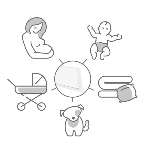 BABYONO PODLOŽKY PŘEBALOVACÍ JEDNORÁZOVÉ 60X90 CM, 10 KS + 2 ZDARMA - JEDNORÁZOVÉ PODLOŽKY - PŘEBALOVÁNÍ