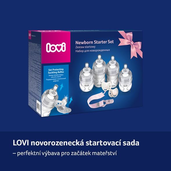 LOVI NOVOROZENECKÁ STARTOVACÍ SADA BABY SHOWER HOLKA - KOJENECKÉ LAHVE - KRMENÍ