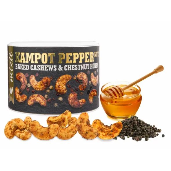 MIXIT OŘÍŠKY Z PECE - KAMPOTSKÝ PEPŘ A MED (160G) - SLADKÉ ZOBÁNÍ - PRO MAMINKY