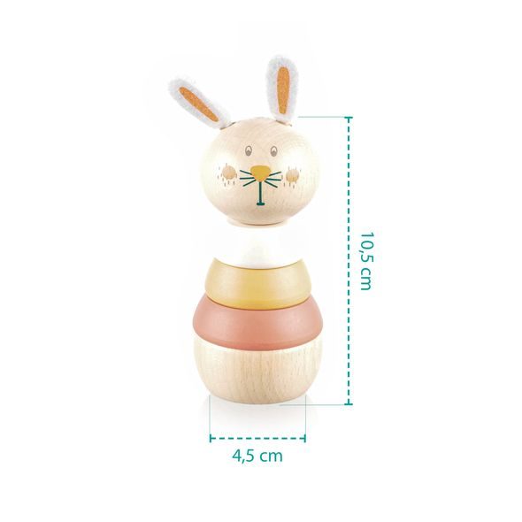 ZOPA DŘEVĚNÉ NASAZOVACÍ ZVÍŘÁTKO - MOTORICKÉ A HRY - PRO DĚTI