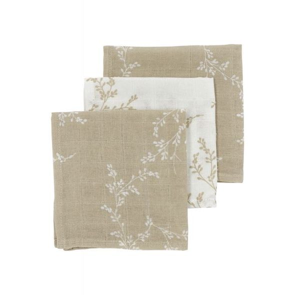 MEYCO MUŠELÍNOVÉ PLENY 3-BALENÍ - BRANCHES SAND - LÁTKOVÉ PLENY SKLÁDANÉ - PŘEBALOVÁNÍ