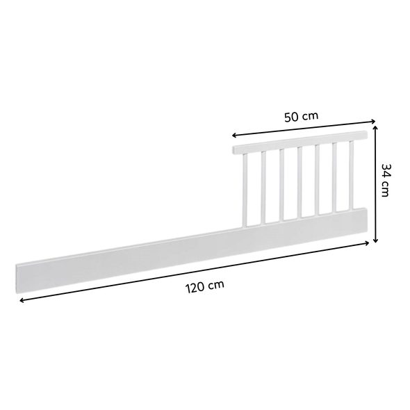 PETITE&MARS BOČNICE K DŘEVĚNÉ POSTÝLCE UNIVERZÁLNÍ SIDE WHITE WOOD - DŘEVĚNÉ POSTÝLKY - SPINKÁNÍ