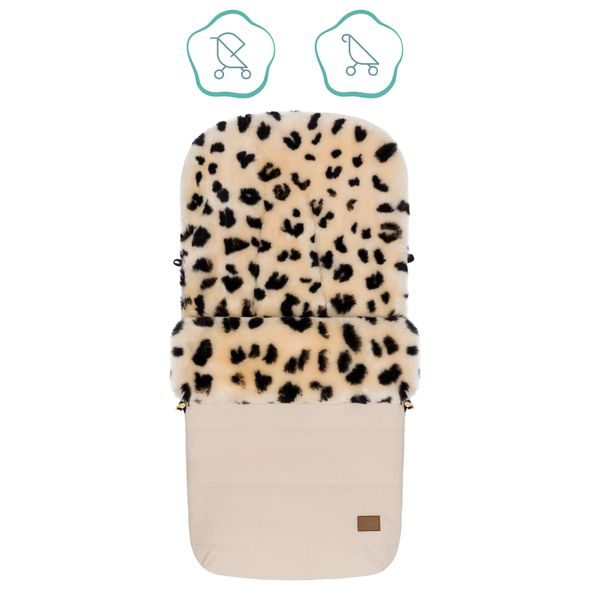 FILLIKID FUSAK ZIMNÍ Z MERINO JEHNĚČÍ KOŽEŠINY BERNINA SNOW LEOPARD NATURE - FUSAKY DO KOČÁRKU - KOČÁRKY A PŘÍSLUŠENSTVÍ