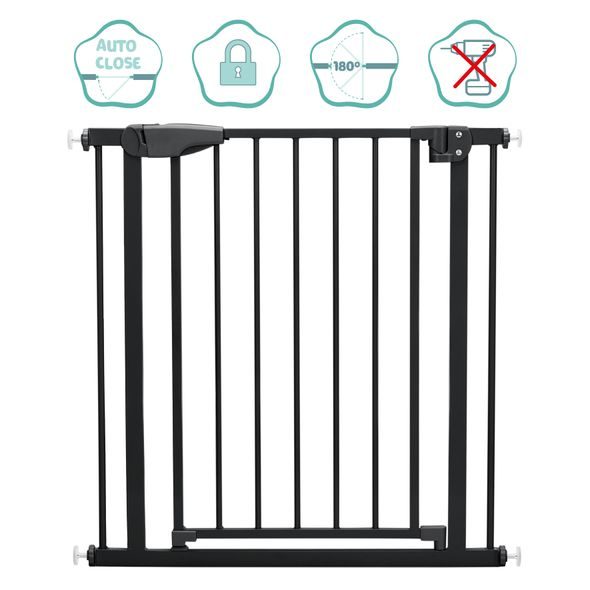 FILLIKID BEZPEČNOSTNÍ ZÁBRANA S AUTOMATICKÝM ZAVÍRÁNÍM BLACK - BEZPEČNOST DĚTÍ V DOMÁCNOSTI - KOUPÁNÍ A ZDRAVÍ