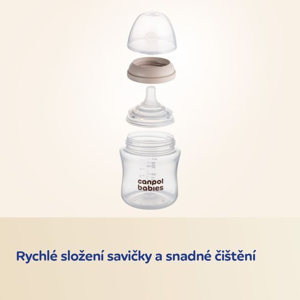 CANPOL BABIES SET LAHVÍ NATURAL SHAPE 260ML 2KS - KOJENECKÉ LAHVE - KRMENÍ