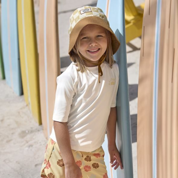 LÄSSIG SPLASH SHORT SLEEVE RASHGUARD SUNSHINE SEA SALT 19-24 MO. - TRIČKA KRÁTKÝ / DLOUHÝ RUKÁV - PRO DĚTI