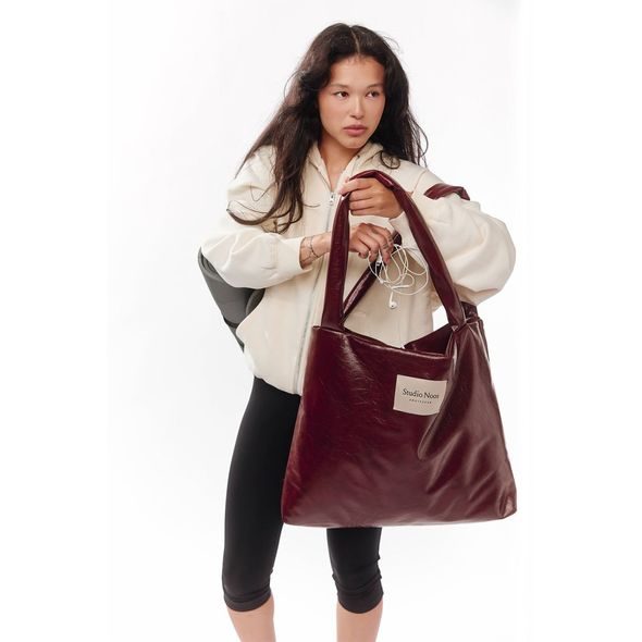STUDIO NOOS LEATHER MOM BAG BURGUNDY - DOPLŇKY - PRO MAMINKY