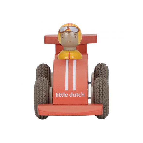 LITTLE DUTCH ZÁVODNÍ AUTÍČKA NA SETRVAČNÍK DŘEVĚNÁ - LITTLE DUTCH - PRO DĚTI
