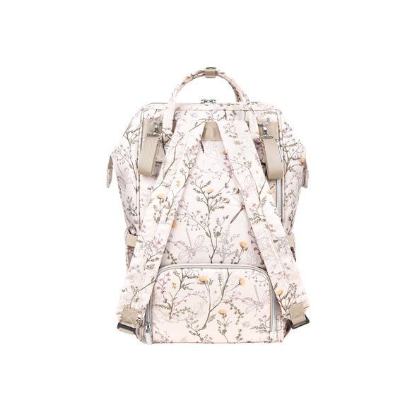 KIKKABOO PŘEBALOVACÍ BATOH SIENA LUXE SECRET GARDEN BEIGE - PŘEBALOVACÍ BATOHY - KOČÁRKY A PŘÍSLUŠENSTVÍ