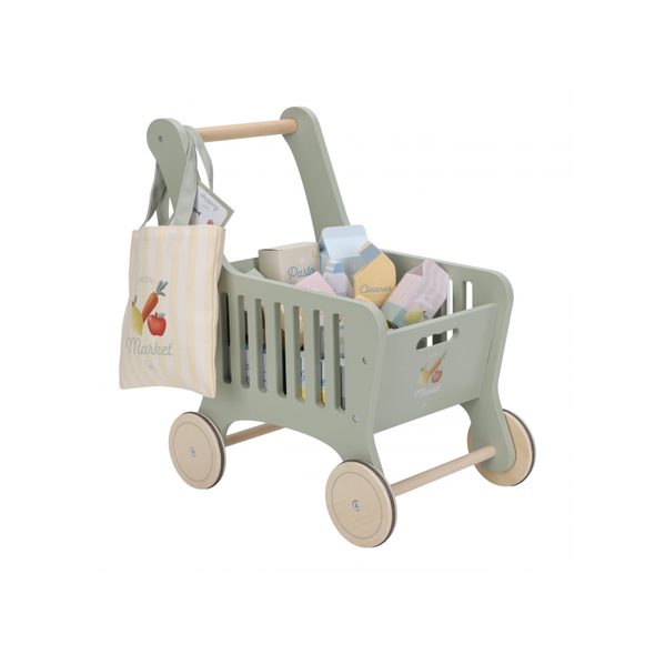 LITTLE DUTCH NÁKUPNÍ VOZÍK S DOPLŇKY DŘEVĚNÝ - LITTLE DUTCH - PRO DĚTI