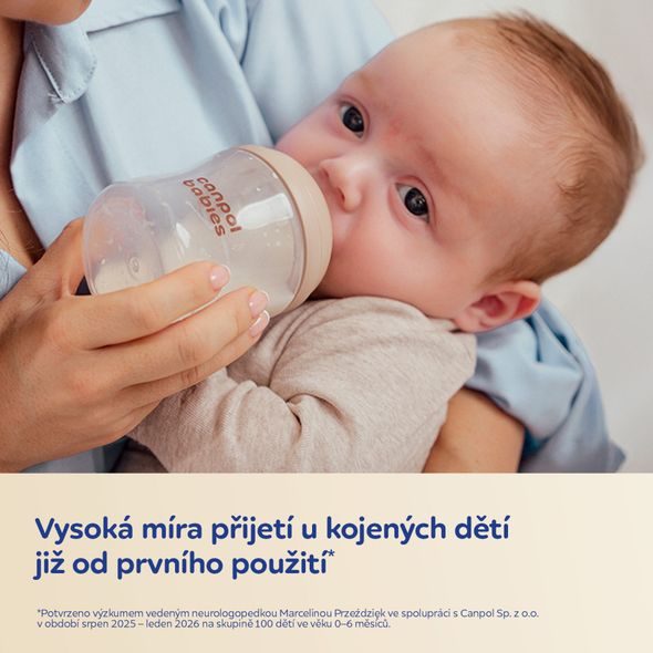 CANPOL BABIES SET LAHVÍ NATURAL SHAPE 260ML 2KS - KOJENECKÉ LAHVE - KRMENÍ