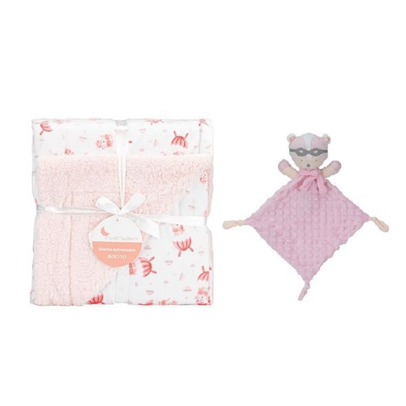 INTERBABY DEKA BERÁNEK & PADÁK + PŘÍTULKA - RŮŽOVÁ - DĚTSKÉ DEKY PRO MIMINKA - SPINKÁNÍ