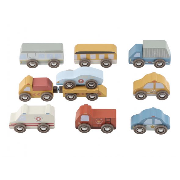 LITTLE DUTCH SADA DŘEVĚNÝCH AUTÍČEK - LITTLE DUTCH - PRO DĚTI