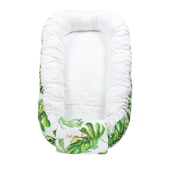 ENIE BABY HNÍZDEČKO DO POSTÝLKY SATINE GREEN LEAVES - HNÍZDEČKA - SPINKÁNÍ