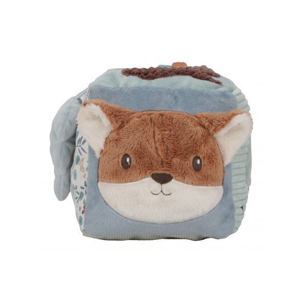 LITTLE DUTCH KOSTKA TEXTILNÍ S AKTIVITAMI FOREST FRIENDS - SENZORICKÉ HRAČKY - PRO DĚTI