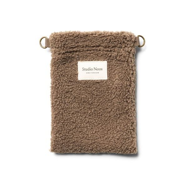 STUDIO NOOS TEDDY PHONE BAG TAŠTIČKA NA TELEFON BROWN - ORGANIZÉRY A KOŠÍKY - KOČÁRKY A PŘÍSLUŠENSTVÍ